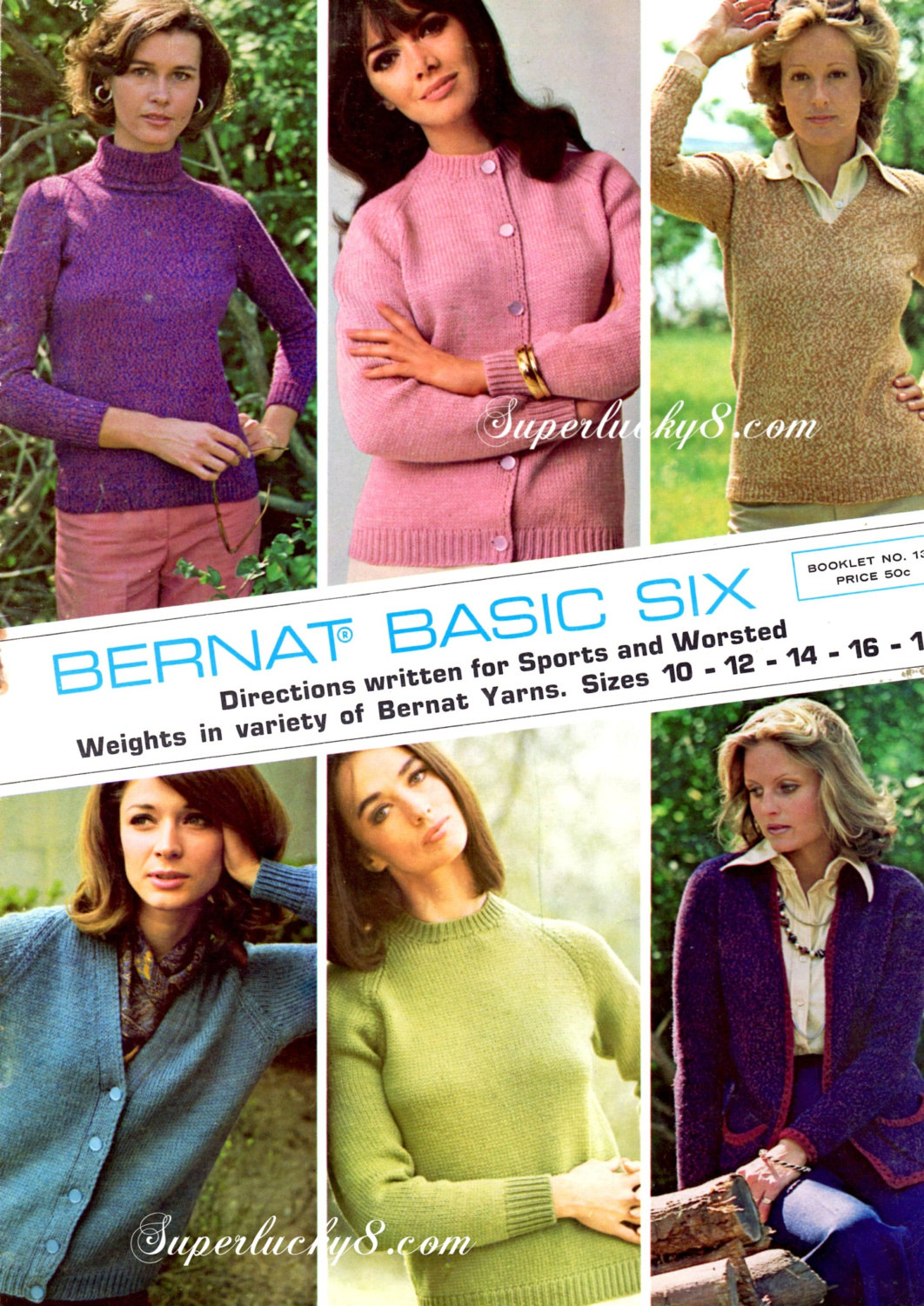 Vintage 6 Sweaters Pdf Knit Patterns